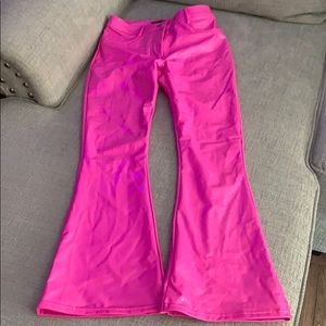 Delias by dollskill latex pink flared pants